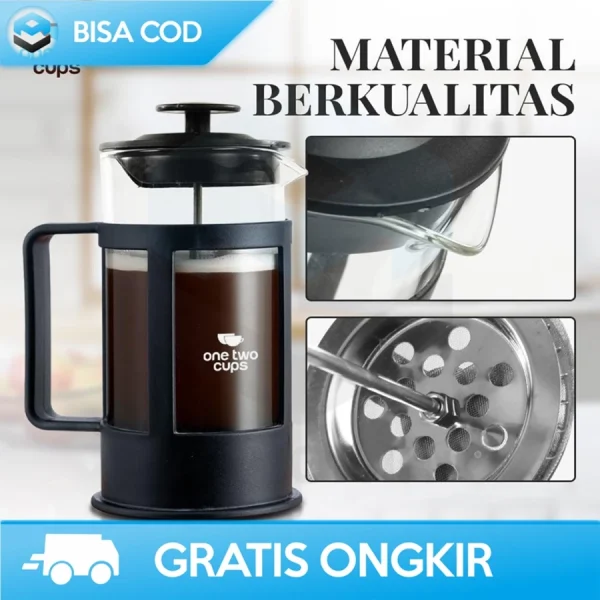 FRENCH PRESS COFFE MAKER POT TEKO KOPI SARINGAN STENLESS ANTI AMPAS - Image 2